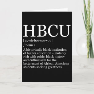 Cartão Faculdades e Universidades Hbcu Mês da História Ne