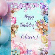 Fada Aniversário Princesa Fada Feliz Aniversário