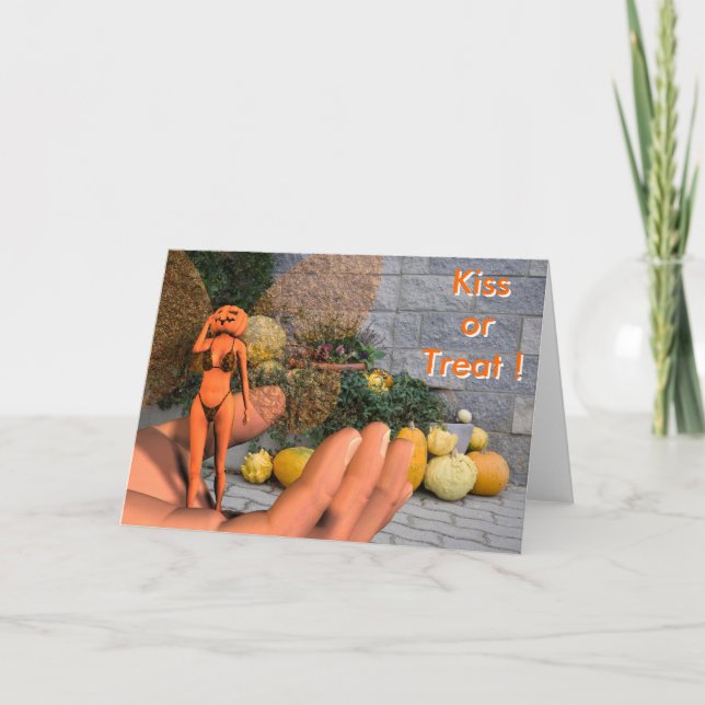 Cartão Fada de Abóbora de Halloween (Frente)