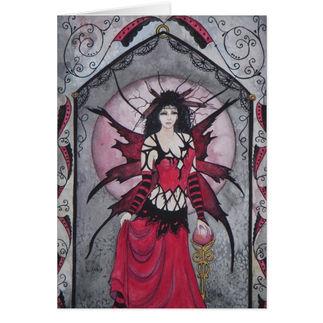 Cartão fada de couro e rendas (Frente)