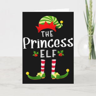 Cartão Fada de Natal Princesa Pijama Combinando Festa de