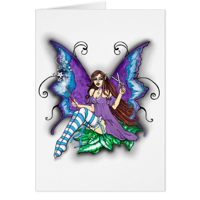 Cartão Fada De Pêlcera De Estilo (Frente)