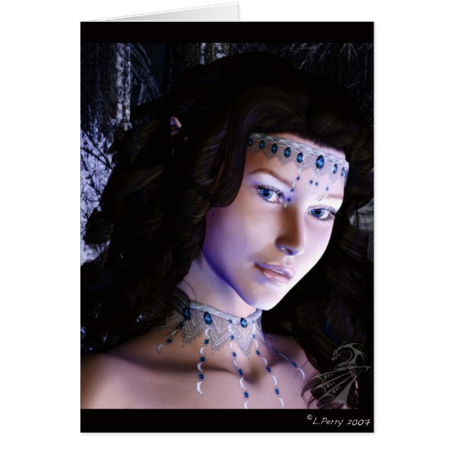 Cartão Fada do inverno (Frente)