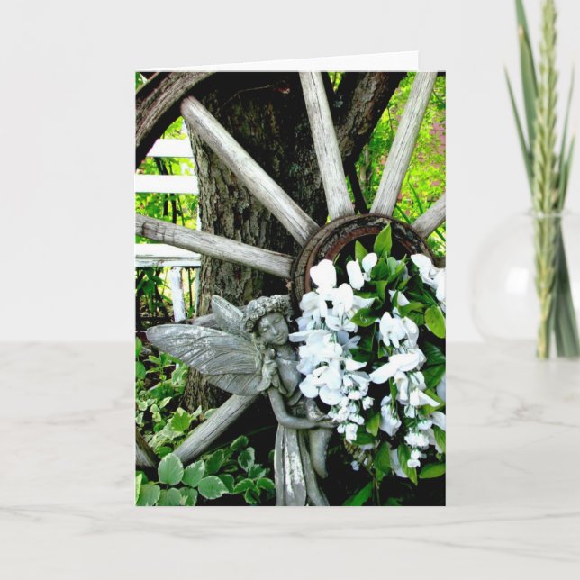 Cartão Fada do jardim (Frente)