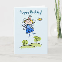 Fada feliz lunática do anjo do vôo do feliz