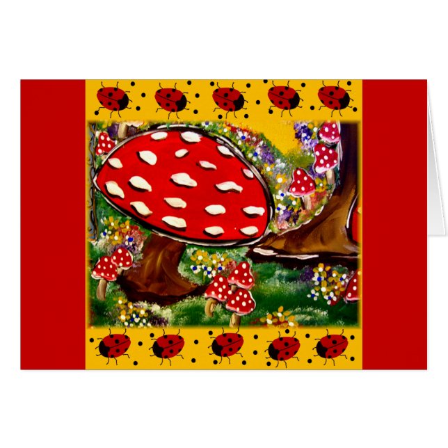 Cartão Fada Lady Bugs (Frente Horizontal)