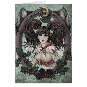 Cartão Fada - Leite "Red Riding Hood" Fantasy Art Card #1