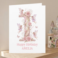 Fada Primeiro Aniversário Rosa Número Um Menina 1º