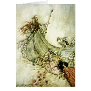 Cartão Fadas afastado - Arthur Rackham