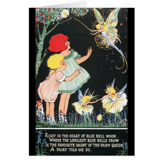 Cartão Fadas bonito (Frente)