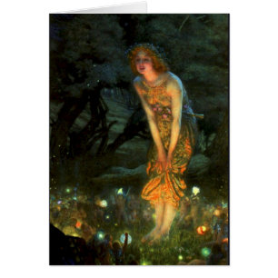 Cartão Fadas do Círculo Láteo Fairies no meio da véspe