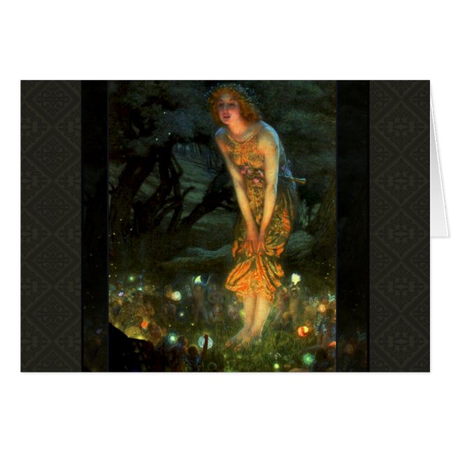 Cartão Fadas do Círculo Láteo Fairies no meio da véspera  (Frente Horizontal)