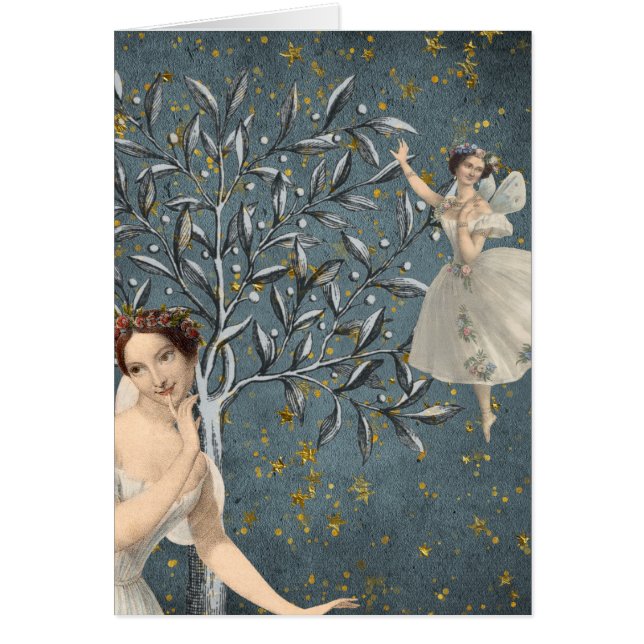 Cartão Fadas pensativas (Frente)