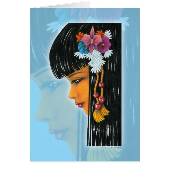 Cartão Faerie tropical (Frente)