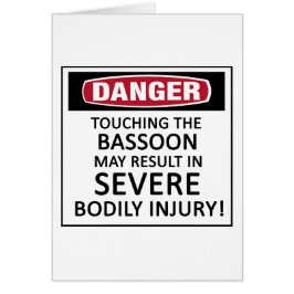 Cartão Fagote do perigo