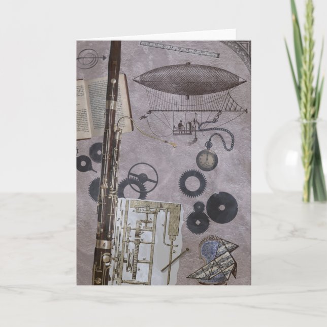 Cartão Fagote ou carnaval mais atrasado de Steampunk (Frente)