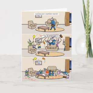 Cartão Fainting Goat Surprise Parties Card