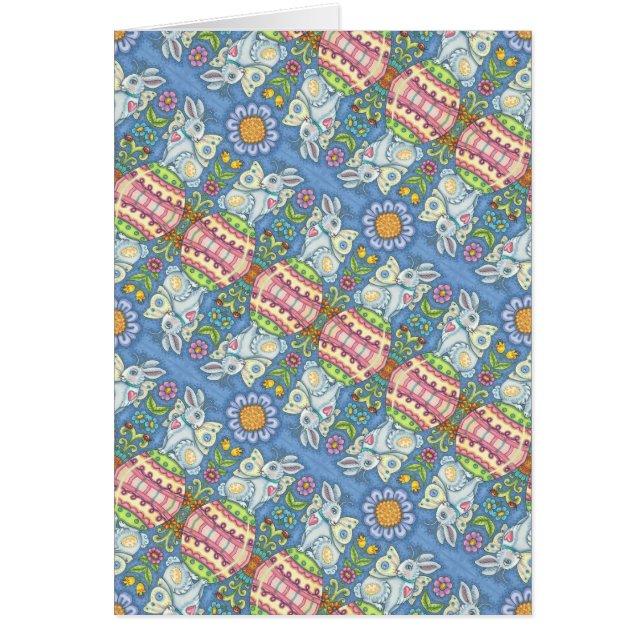 Cartão FAIRIA DE OVOS MAIS LESTE, Vazio DE NOTA DE COELHO (Frente)