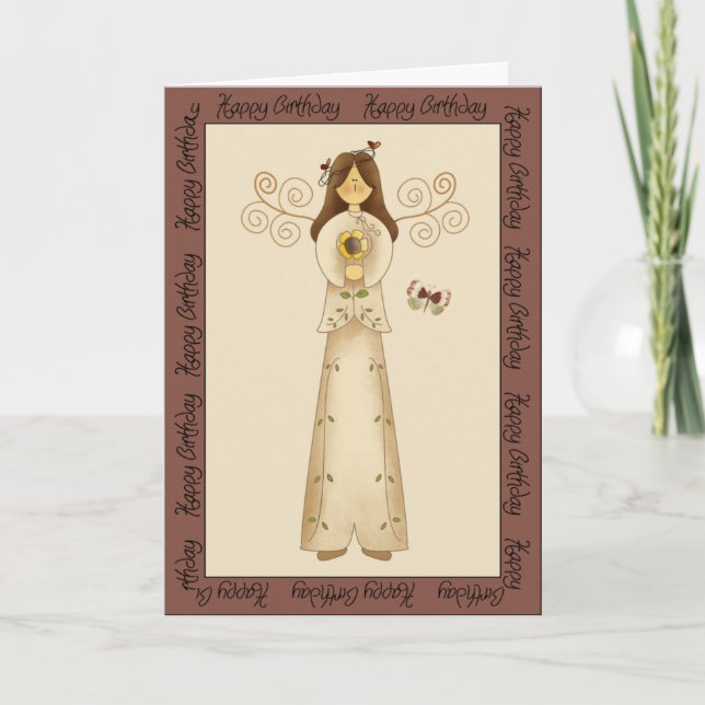 Cartão Fairies in the Garden Birthday Greeting (Frente)