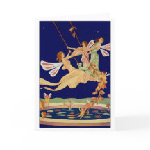 "Fairies Swing" Greeting Card