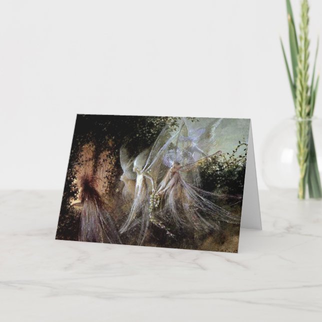Cartão Fairies Watching At Forest Edge (Frente)