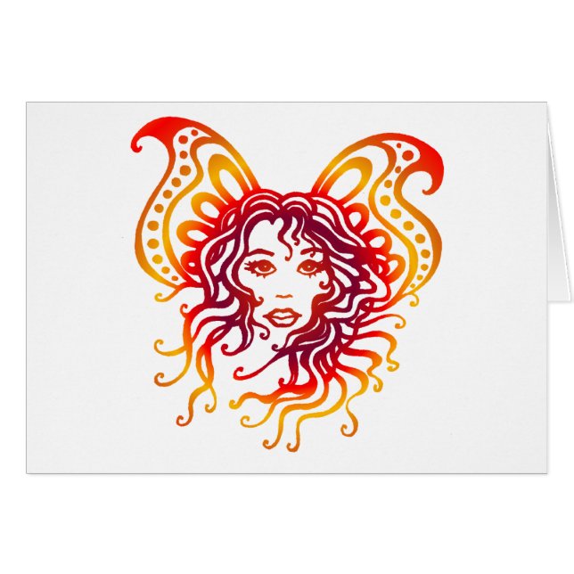 Cartão Fairy-3 místico (Frente Horizontal)