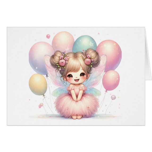 Cartão Fairy Birthday Card (Frente horizontal)