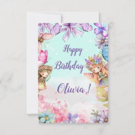 Cartão Fairy Birthday Princess Fairy Happy Birday