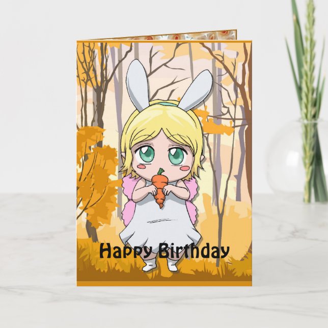 Cartão Fairy Birthday - Share my carrot (Frente)
