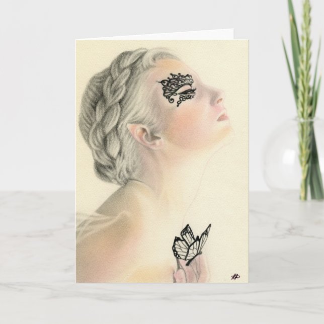 Cartão Fairy Butterfly Greeting Card (Frente)