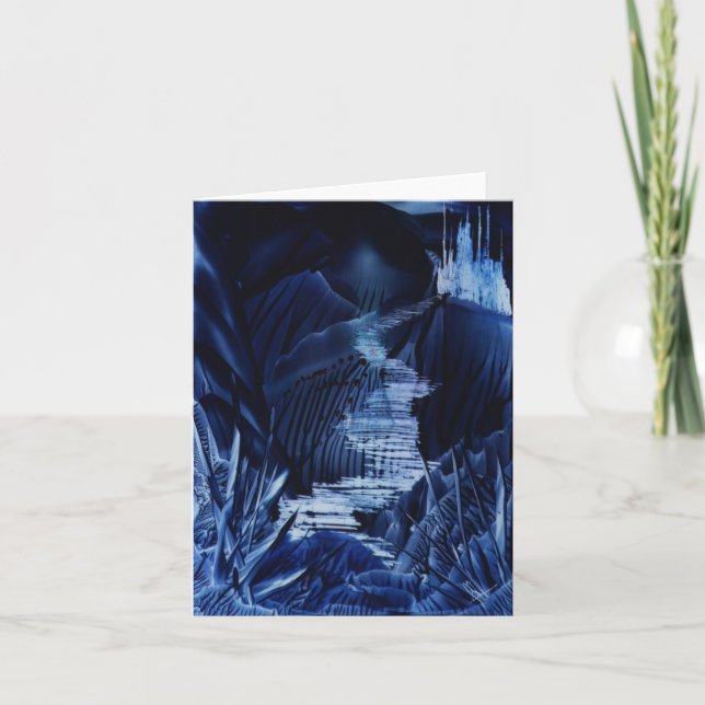 Cartão Fairy Castle Encaustic Art Note Card (Frente)