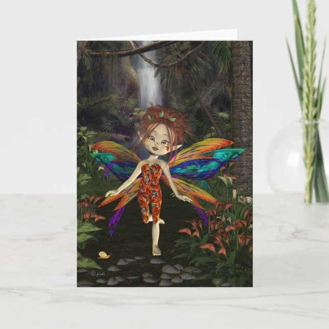 Cartão Fairy Dahlia - Greeting Card (Frente)