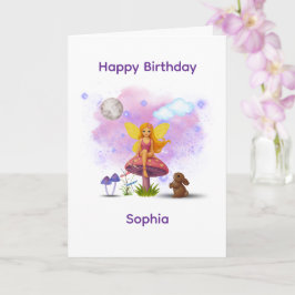 Cartão Fairy Garden Birthday Card