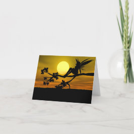 Cartão fairy Siluetts Note Card