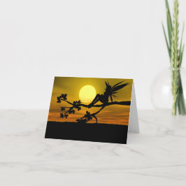 Cartão fairy Siluetts Note Card