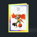 Cartão Fairy speech bubble, Autumn fairy<br><div class="desc">Fairy speech bubble card, ; fill in the speech bubble with your own message. Then customise the inside message,  or leave it as it is,  whatever you want to do!</div>