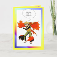 Fairy speech bubble, Autumn fairy