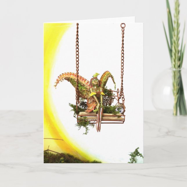 Cartão Fairy Swing, Blank (Frente)