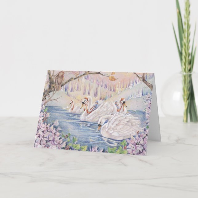 Cartão Fairyland de inverno (Frente)