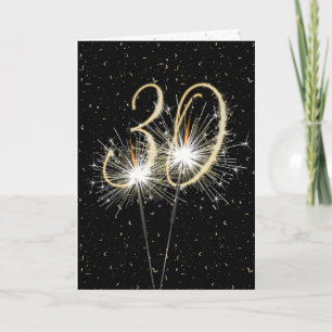 Cartão faíscas de 30 aniversário