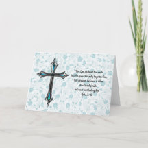 Faith Cross Vintage Style Bíblia Verse Páscoa Card