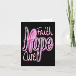 Cartão Faith Cure Hope Friso Rosa