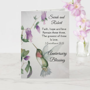 Cartão Faith Hope Abençoando o Casal