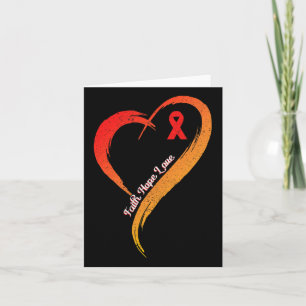 Cartão Faith Hope ama a consciência cardíaca Cardiologi