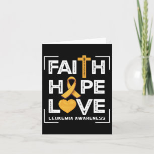 Cartão Faith Hope Ama a Consciência da Leucemia