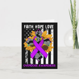 Cartão Faith Hope Ama A Sensibilização Para A Sobredosage