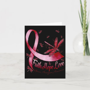 Cartão Faith Hope ama Aneurísmo cerebral Dragonfly
