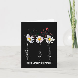 Cartão Faith Hope ama Cancer Sanguíneo Sensibilização Flo