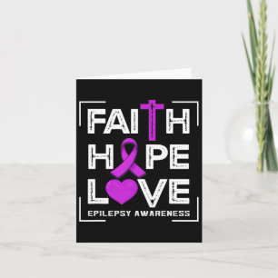 Cartão Faith Hope ama Consciência da Epilepsia