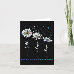 Cartão Faith Hope ama Daisy Suicídio Prevenção Consciênci